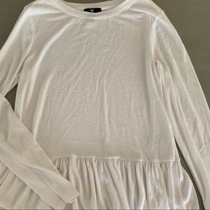 GAP long sleeve peplum never worn